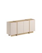 Credenza a 4 ante in onice con decoro in cachemire e rovere - L.180 cm