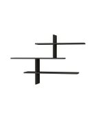 Estantería colgante de pared negra Leo - L.123 cm