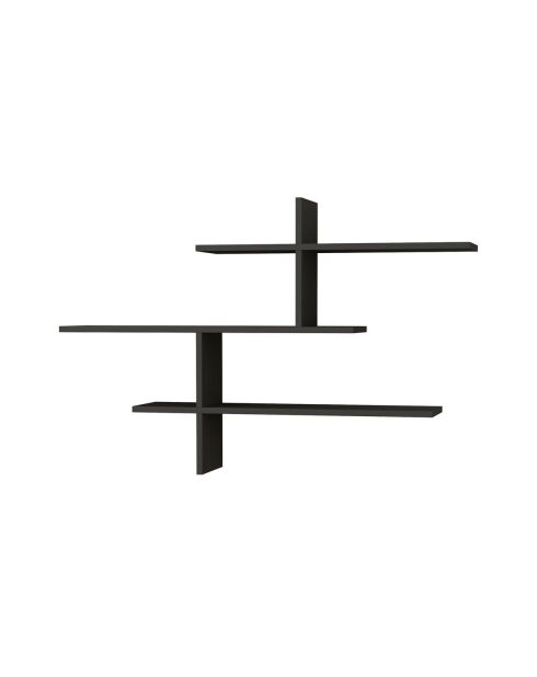 Étagère murale Leo suspendue noire - L.123 cm