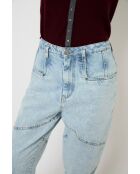 Jeans Cortes Bleach in cotone blu