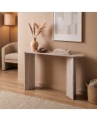 Sira Konsole mit zwei Beinen mit hellem Holzdekor - L.150 cm