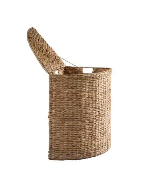 Panier à linge d'angle en jacinthe d'eau - H.66 cm