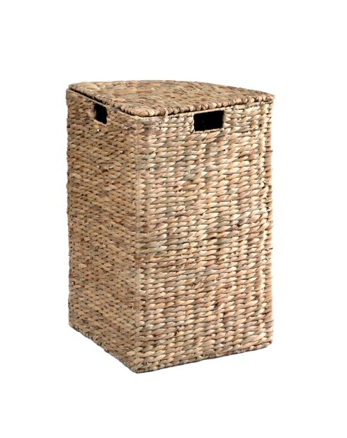 Panier à linge d'angle en jacinthe d'eau - H.66 cm