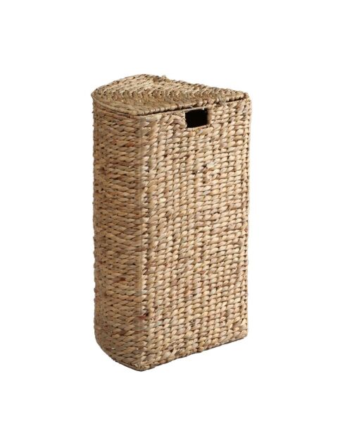 Panier à linge d'angle en jacinthe d'eau - H.66 cm