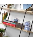 Étagère murale 4 niveaux décor bois - L.60 cm