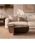 Set aus 2 Orion Couchtischen mit dunklem Holzdekor - L.90 cm