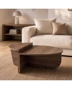 Set aus 2 Orion Couchtischen mit dunklem Holzdekor - L.90 cm