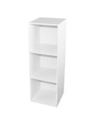 Armario blanco con tres compartimentos Alsakaz - 103 x 35 x 34 cm