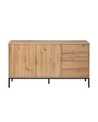 Aparador Lenny con 2 puertas y 4 cajones, decoración en madera, L.140 cm