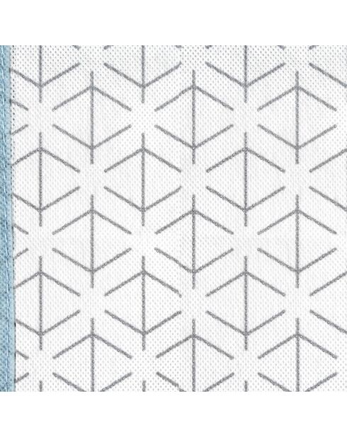 Set de 2 fundas para ropa blanca y azul - H.90 cm
