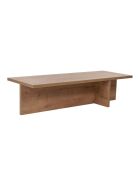 Tavolino Harbor con piano rettangolare e gamba asimmetrica con decoro in rovere zaffiro - L.120 cm