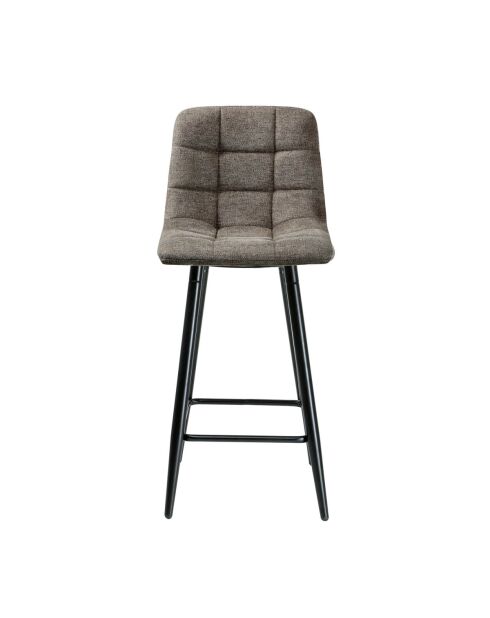 Tabourets Sia rembourrés en tissu chiné marron, lot de 2 - H.94 cm