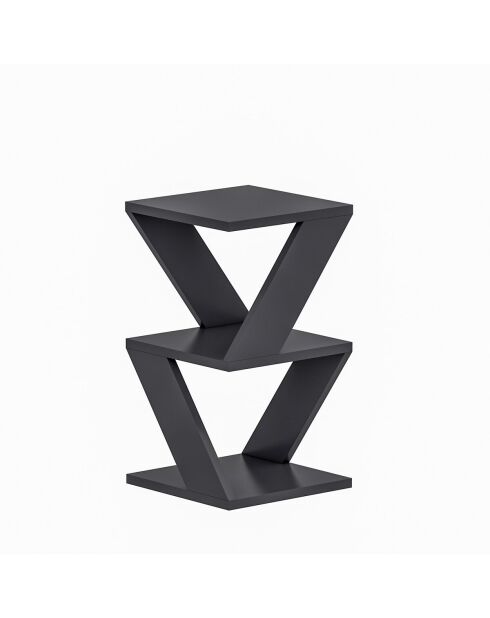 Bout de canapé Albeni 3 niveaux noir - H.50 cm