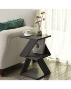 Tavolino da divano Albeni 3 livelli nero - H.50 cm