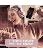 Cuffie Bluetooth H6 in oro rosa - 24x17x11 cm