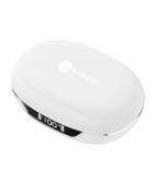 Écouteurs sans fil avec boîtier enceinte M21 blancs - 18.5x11.5x4 cm