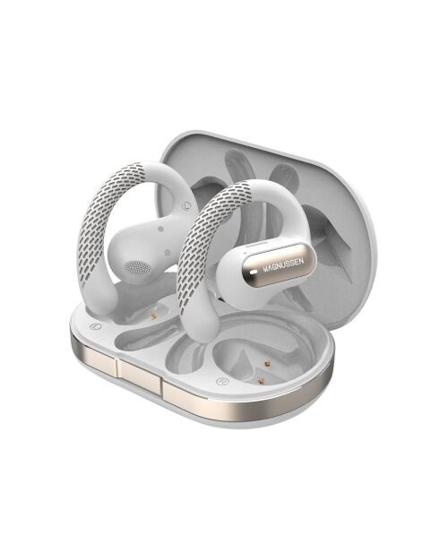 Écouteurs sans fil open-ear M23 blancs - 18.5x11.5x10 cm