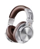 Casque Bluetooth H6 argenté et marron - 24x17x11 cm