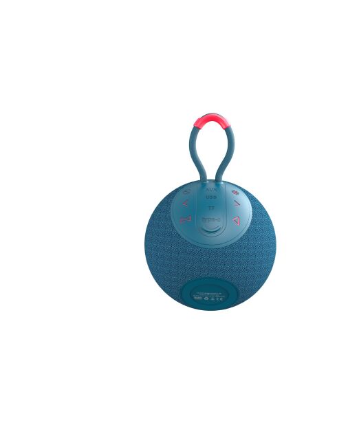 Enceinte Bluetooth portable S5 bleue - 11x11x9.4 cm