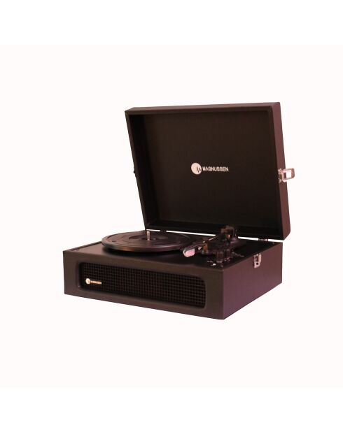 Platine vinyle Bluetooth T1 noir et auburn - 36x29x14 cm