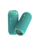 Altoparlante bluetooth portatile S2 ciano - 6,5x18x6,5 cm