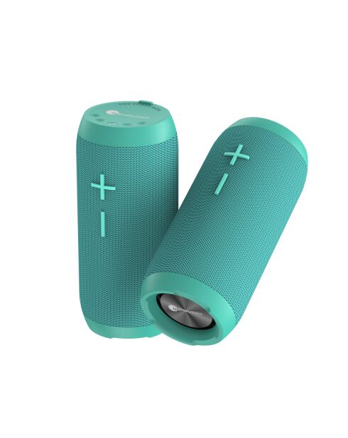 Enceinte Bluetooth portable S2 cyan - 6.5x18x6.5 cm