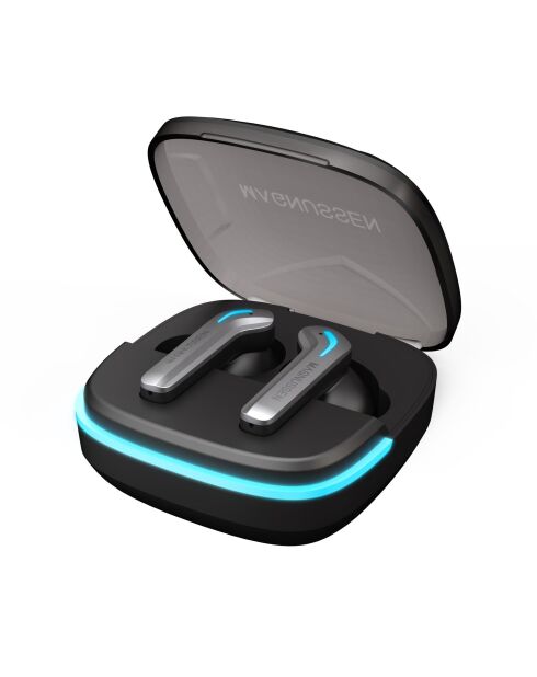 Cuffie wireless da gioco nere opache M29 - 18,5x11,5x10 cm