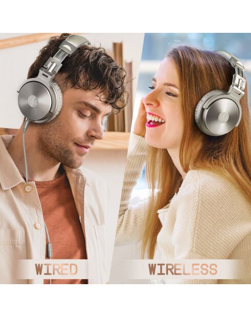 Casque Bluetooth H7 argenté - 24x17x11 cm