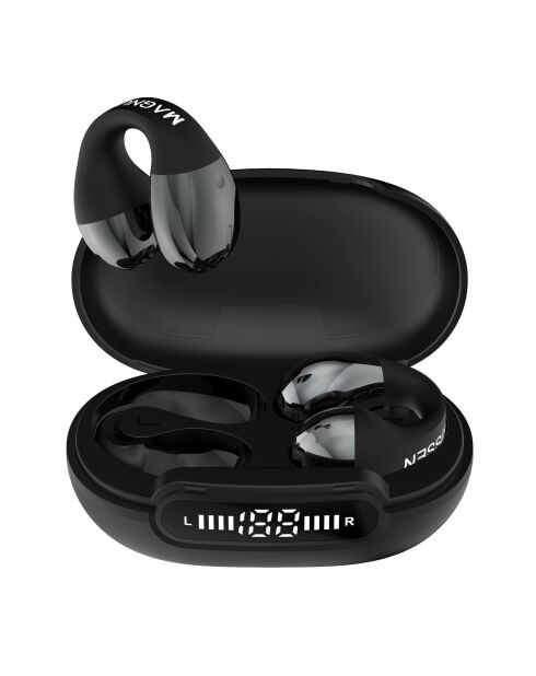 Écouteurs sans fil open-ear à clip M28 noirs - 18.5x11.5x10 cm