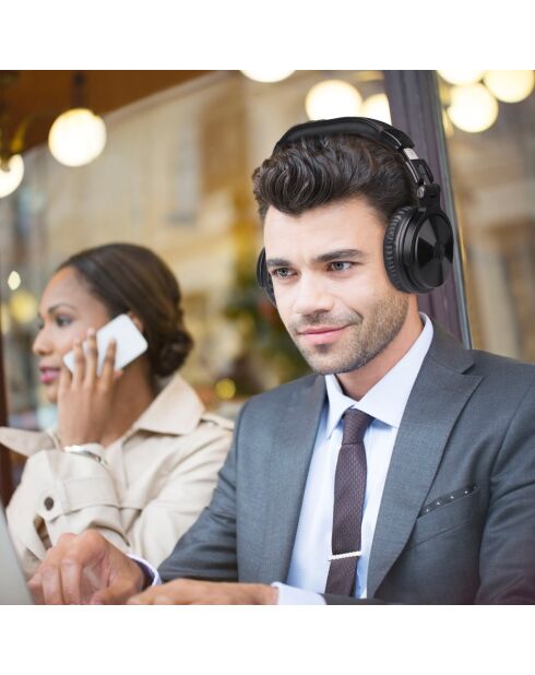 Casque Bluetooth H7 noir brillant - 24x17x11 cm
