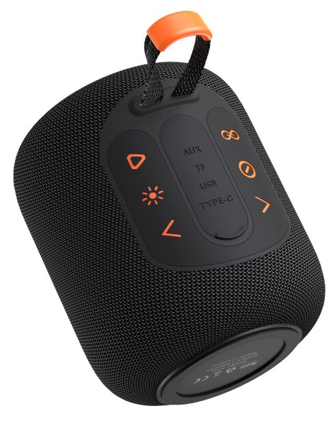 Enceinte Bluetooth portable S7 noire - 11x11x9.4 cm