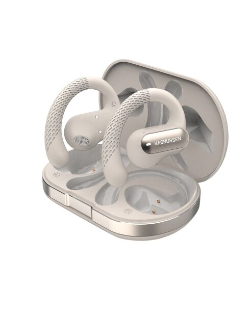 Écouteurs sans fil open-ear M23 beiges - 18.5x11.5x10 cm