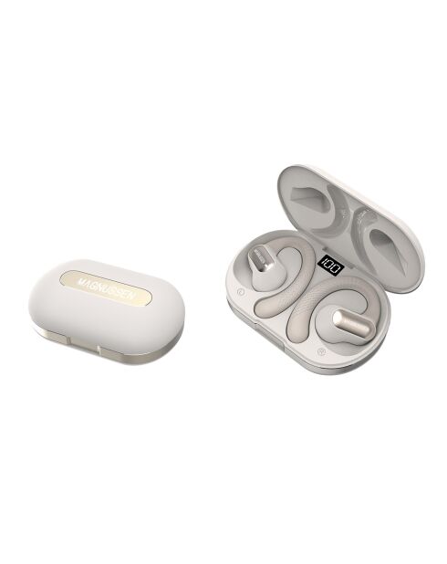 Écouteurs sans fil open-ear M23 beiges - 18.5x11.5x10 cm