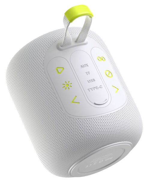 Enceinte Bluetooth portable S7 blanche - 11x11x9.4 cm
