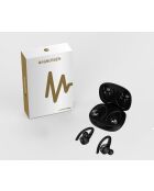 Auricolari wireless M14 neri opachi - 18,5x11,5x4 cm