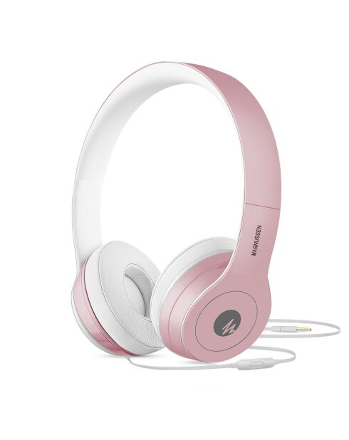 Casque filaire enfant W1 rose - 24x17x11 cm