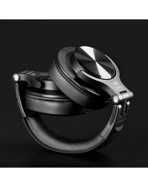 Casque Bluetooth H6 noir brillant - 24x17x11 cm