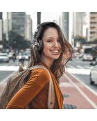 Casque Bluetooth H6 noir brillant - 24x17x11 cm