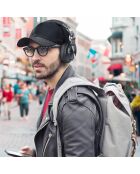 Casque Bluetooth H6 noir brillant - 24x17x11 cm