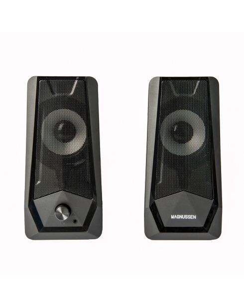 Enceintes gaming G9 noires - 9x9x18.5 cm