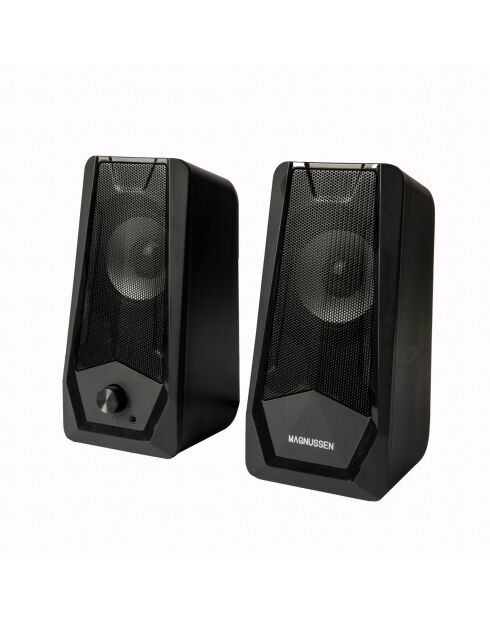 Enceintes gaming G9 noires - 9x9x18.5 cm
