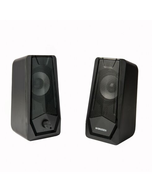 Enceintes gaming G9 noires - 9x9x18.5 cm