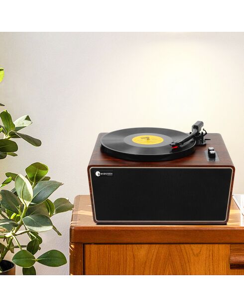 Giradischi Bluetooth T2 nero e ramato - 36x29x14 cm