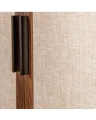Jetson Sideboard mit 2 Türen, Nussbaumdekor mit Stofffronten, L.80 cm