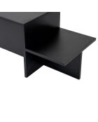 Harmony 2-stöckiger schwarzer Couchtisch - L.77 cm