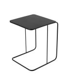 Tavolino da divano Owen con piano in metallo nero - H.46 cm