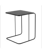 Tavolino da divano Owen con piano in metallo nero - H.46 cm