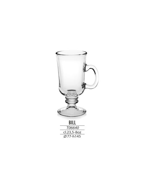 Bicchiere trasparente Irish Coffee Bill - 23,5cl