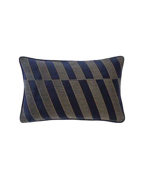 Housse de coussin Diagonal Stripe bleu marine - 30x50 cm
