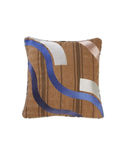 Housse de coussin Fragment brun caramel - 45x45 cm